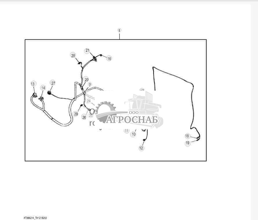 Компоненты жгута проводов двигателя (Engine 6068HDW77-) 